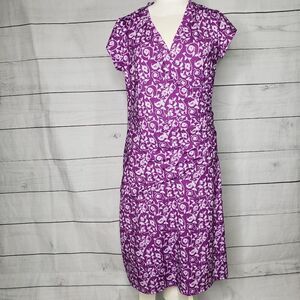 Athleta printed nectar dress medium purple